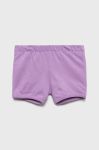 Дитячі бавовняні шорти United Colors of Benetton колір фіолетовий однотонні (2409206)