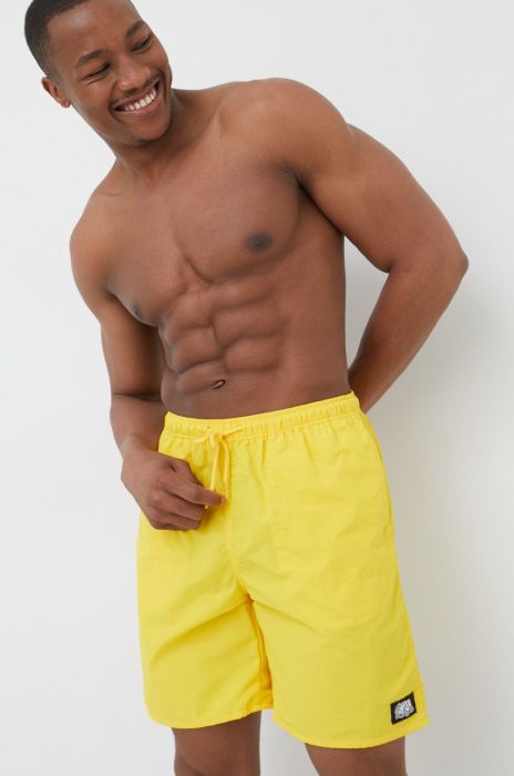 Купальні шорти HUF колір жовтий Купальні шорти HUF колір жовтий