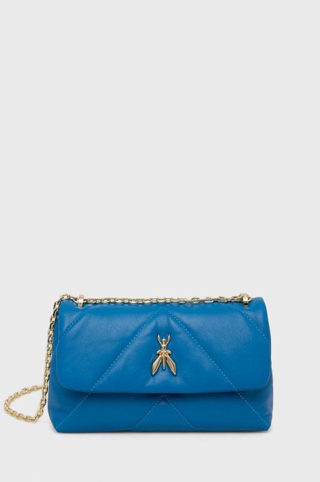 Шкіряна сумочка Patrizia Pepe колір бірюзовий