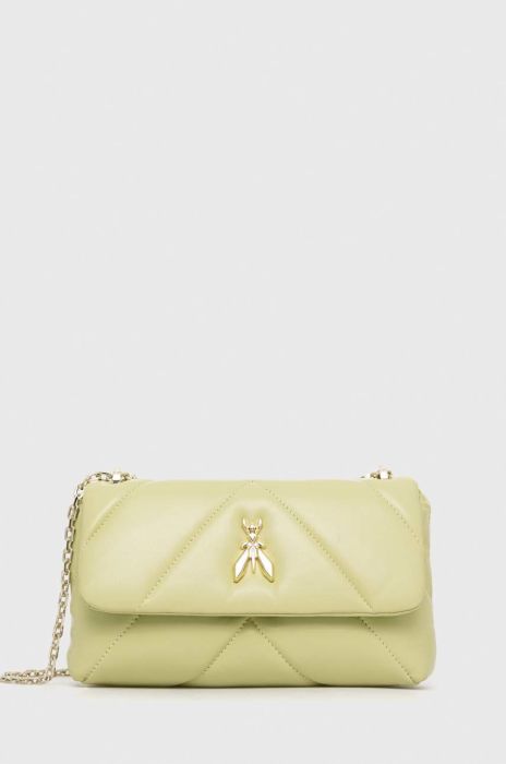 Шкіряна сумочка Patrizia Pepe колір зелений (2868490)