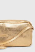 Шкіряна сумочка Patrizia Pepe колір золотий