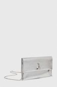 Шкіряна сумка Patrizia Pepe колір срібний Шкіряна сумка Patrizia Pepe колір срібний