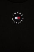 Дитяча бавовняна футболка Tommy Hilfiger колір чорний однотонна Дитяча бавовняна футболка Tommy Hilfiger колір чорний однотонна