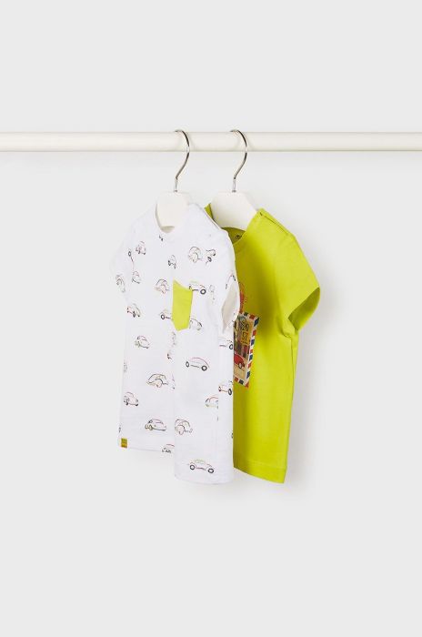 Дитяча бавовняна футболка Mayoral колір зелений з принтом (2000714) Дитяча бавовняна футболка Mayoral колір зелений з принтом (2000714)