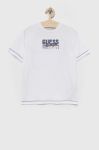 Дитяча бавовняна футболка Guess колір білий з принтом (2054170) Дитяча бавовняна футболка Guess колір білий з принтом (2054170)