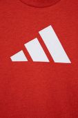 Дитяча бавовняна футболка adidas Performance HG8863 колір червоний меланж Дитяча бавовняна футболка adidas Performance HG8863 колір червоний меланж