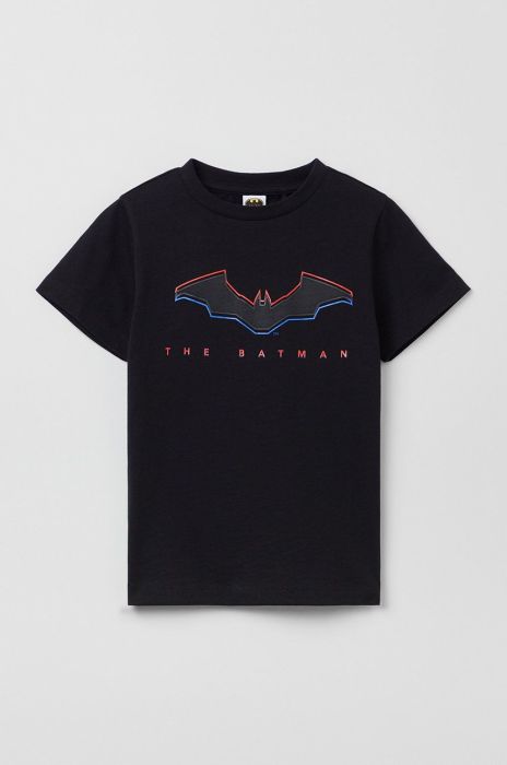 Дитяча бавовняна футболка OVS колір чорний з принтом (2198164) Дитяча бавовняна футболка OVS колір чорний з принтом (2198164)