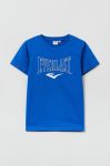Дитяча бавовняна футболка OVS з принтом колір блакитний (2454315) Дитяча бавовняна футболка OVS з принтом колір блакитний (2454315)