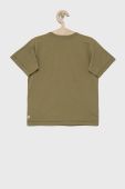 Дитяча бавовняна футболка United Colors of Benetton колір зелений гладкий (2023431) Дитяча бавовняна футболка United Colors of Benetton колір зелений гладкий (2023431)