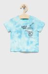 Дитяча бавовняна футболка United Colors of Benetton візерунок колір блакитний (2409323) Дитяча бавовняна футболка United Colors of Benetton візерунок колір блакитний (2409323)