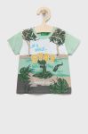 Дитяча бавовняна футболка United Colors of Benetton колір зелений з принтом (2305265) Дитяча бавовняна футболка United Colors of Benetton колір зелений з принтом (2305265)