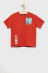 Дитяча бавовняна футболка United Colors of Benetton колір червоний з принтом (2305292) Дитяча бавовняна футболка United Colors of Benetton колір червоний з принтом (2305292)