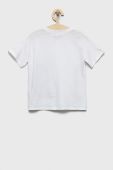 Дитяча бавовняна футболка United Colors of Benetton колір білий з принтом (2461627)
