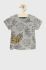 Дитяча бавовняна футболка United Colors of Benetton колір сірий з принтом (2305300)