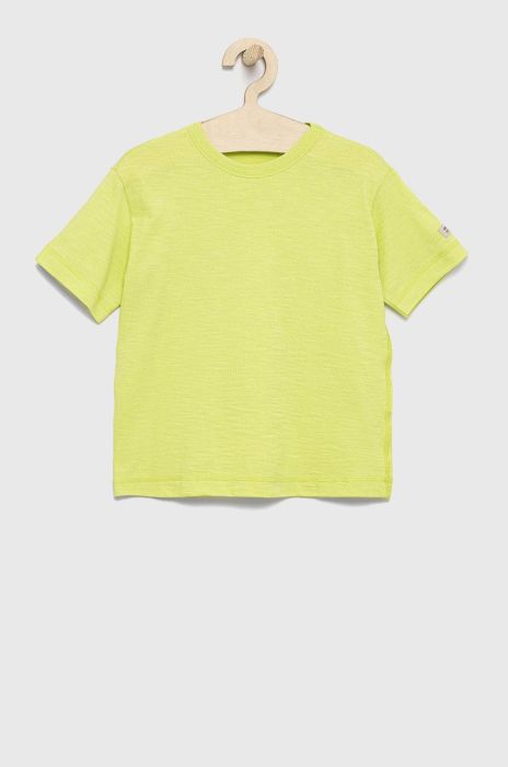 Дитяча бавовняна футболка United Colors of Benetton колір жовтий однотонний (2366734) Дитяча бавовняна футболка United Colors of Benetton колір жовтий однотонний (2366734)