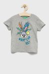 Дитяча футболка United Colors of Benetton колір сірий з принтом (2408976) Дитяча футболка United Colors of Benetton колір сірий з принтом (2408976)