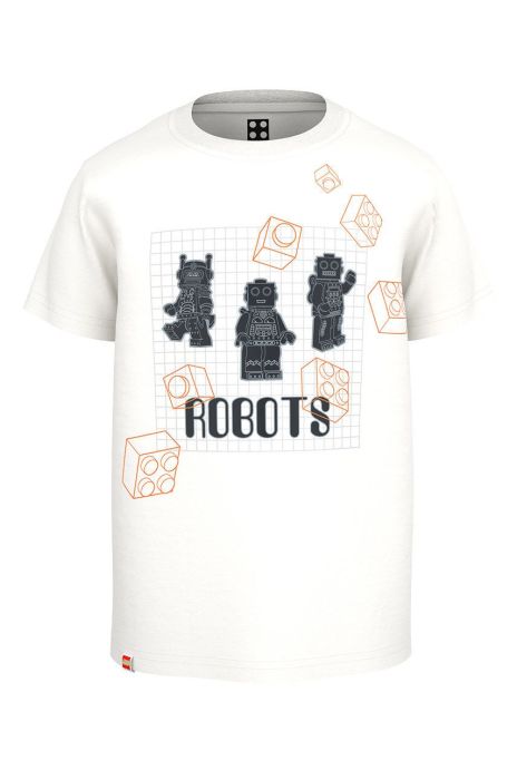 Дитяча бавовняна футболка Lego Wear колір білий з принтом (2203993)