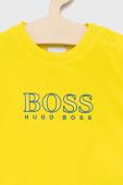 Дитяча футболка Boss колір жовтий з принтом Дитяча футболка Boss колір жовтий з принтом