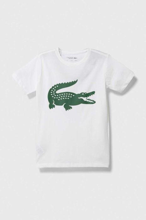 Дитяча футболка Lacoste колір білий з принтом (3566499) Дитяча футболка Lacoste колір білий з принтом (3566499)