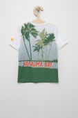 Дитяча бавовняна футболка Birba&Trybeyond колір зелений візерунок Дитяча бавовняна футболка Birba&Trybeyond колір зелений візерунок