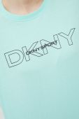 Бавовняна футболка Dkny колір бірюзовий Бавовняна футболка Dkny колір бірюзовий