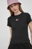 Футболка Tommy Jeans жіночий колір чорний (2194660)