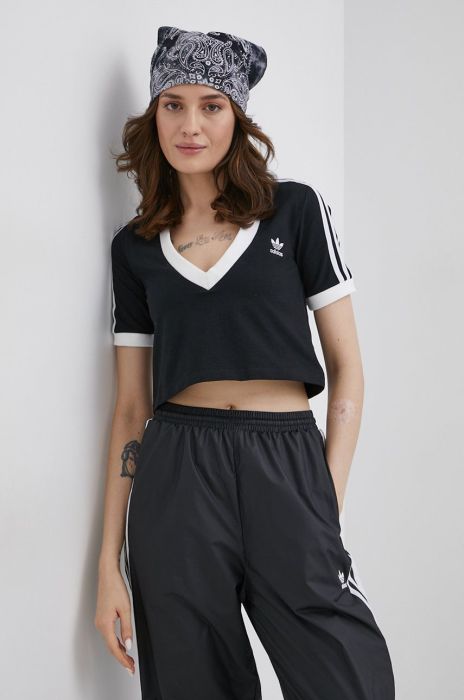 Футболка adidas Originals Adicolor HC2040 жіноча колір чорний HC2040-BLACK Футболка adidas Originals Adicolor HC2040 жіноча колір чорний HC2040-BLACK