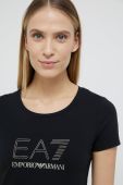 Футболка EA7 Emporio Armani жіноча колір чорний (1958812)