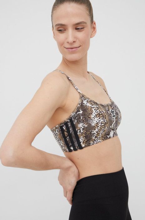 Топ adidas Originals HT5962 жіночий колір коричневий HT5962-WONWHI