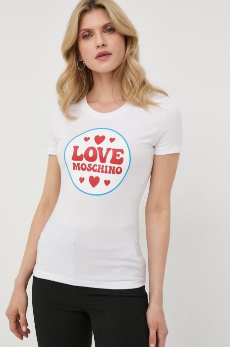 Футболка Love Moschino жіночий колір білий (2299563) Футболка Love Moschino жіночий колір білий (2299563)