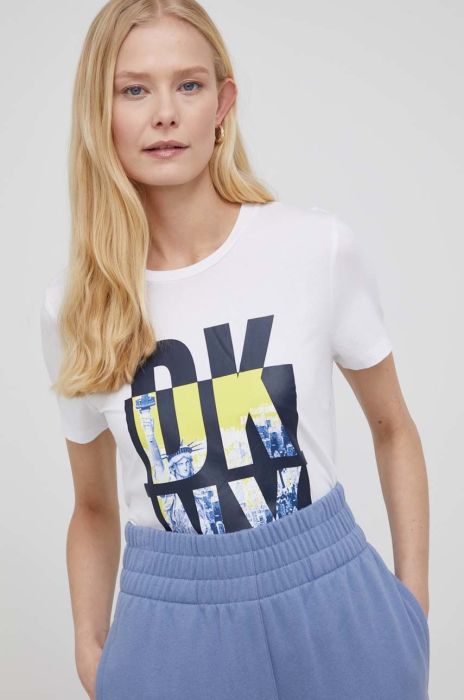 Футболка Dkny жіночий колір білий (2079422) Футболка Dkny жіночий колір білий (2079422)