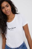 Футболка Pepe Jeans New Virginia Ss N жіноча колір білий Футболка Pepe Jeans New Virginia Ss N жіноча колір білий