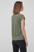 Льняна футболка Pepe Jeans Clementine колір зелений