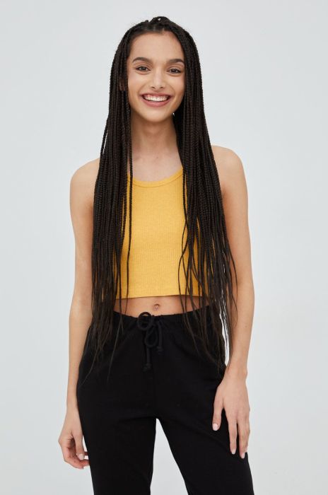 Бавовняний топ Superdry колір жовтий (2394612) Бавовняний топ Superdry колір жовтий (2394612)