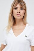Бавовняна футболка Lacoste колір білий TF8392-CPM
