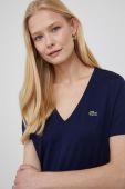 Бавовняна футболка Lacoste колір синій TF8392-CPM