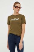 Бавовняна футболка G-Star Raw колір зелений (3439921) Бавовняна футболка G-Star Raw колір зелений (3439921)