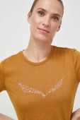 Спортивна футболка Salewa Solidlogo колір коричневий