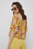 Блузка Billabong жіноча колір жовтий принт квіти Блузка Billabong жіноча колір жовтий принт квіти