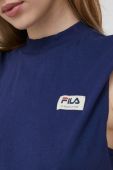 Бавовняний топ Fila колір синій Бавовняний топ Fila колір синій