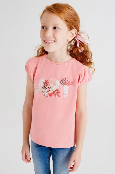 Дитяча бавовняна футболка Mayoral колір рожевий (1988275) Дитяча бавовняна футболка Mayoral колір рожевий (1988275)