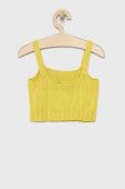 Дитячий бавовняний топ United Colors of Benetton колір жовтий (2216253)