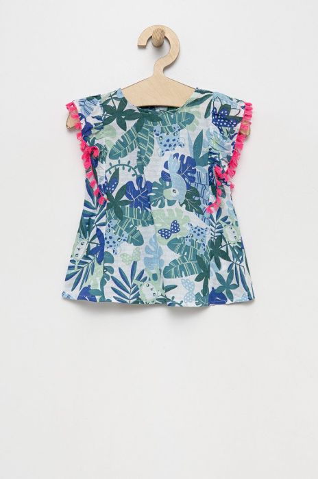 Дитяча бавовняна блузка United Colors of Benetton колір зелений (2333619) Дитяча бавовняна блузка United Colors of Benetton колір зелений (2333619)