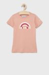 Дитяча бавовняна футболка Columbia колір рожевий