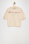 Дитяча бавовняна футболка Champion 404337 колір бежевий