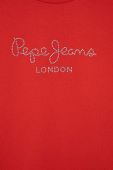 Дитяча бавовняна футболка Pepe Jeans колір червоний