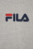 Дитяча бавовняна футболка Fila колір сірий з принтом