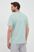Бавовняна футболка Selected Homme колір бірюзовий однотонний