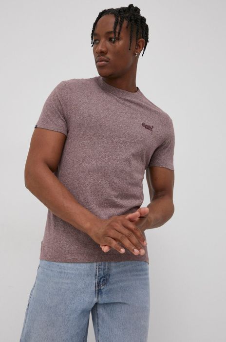 Бавовняна футболка Superdry колір фіолетовий меланж (2123140) Бавовняна футболка Superdry колір фіолетовий меланж (2123140)