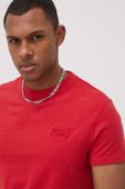 Бавовняна футболка Superdry колір червоний однотонний (2124194)